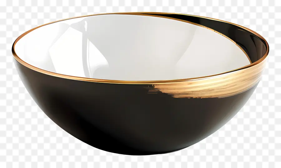 Decorativos Tigela，Black And Gold Bowl PNG
