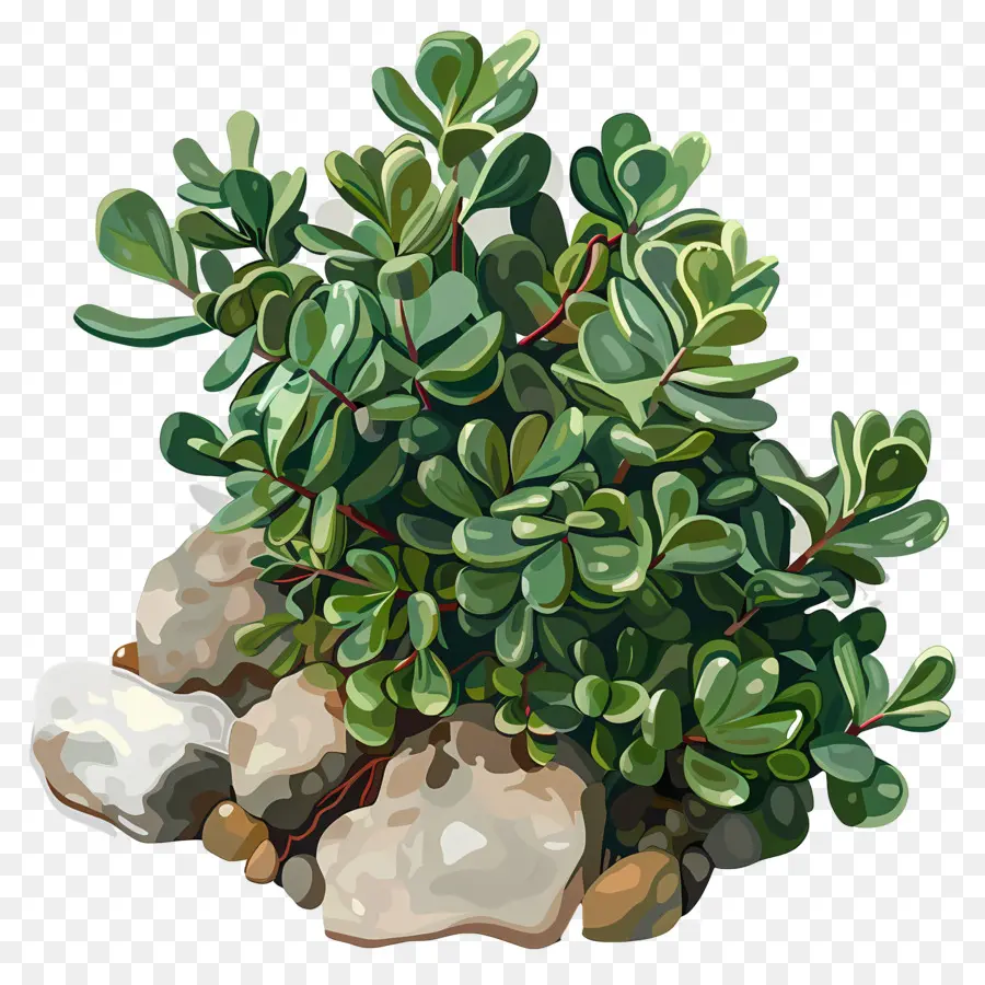 Jade Planta，Arbusto Verde PNG