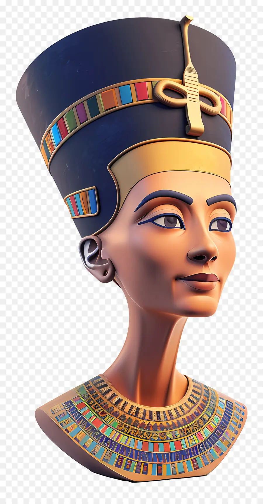 Busto De Nefertiti，Cocar PNG