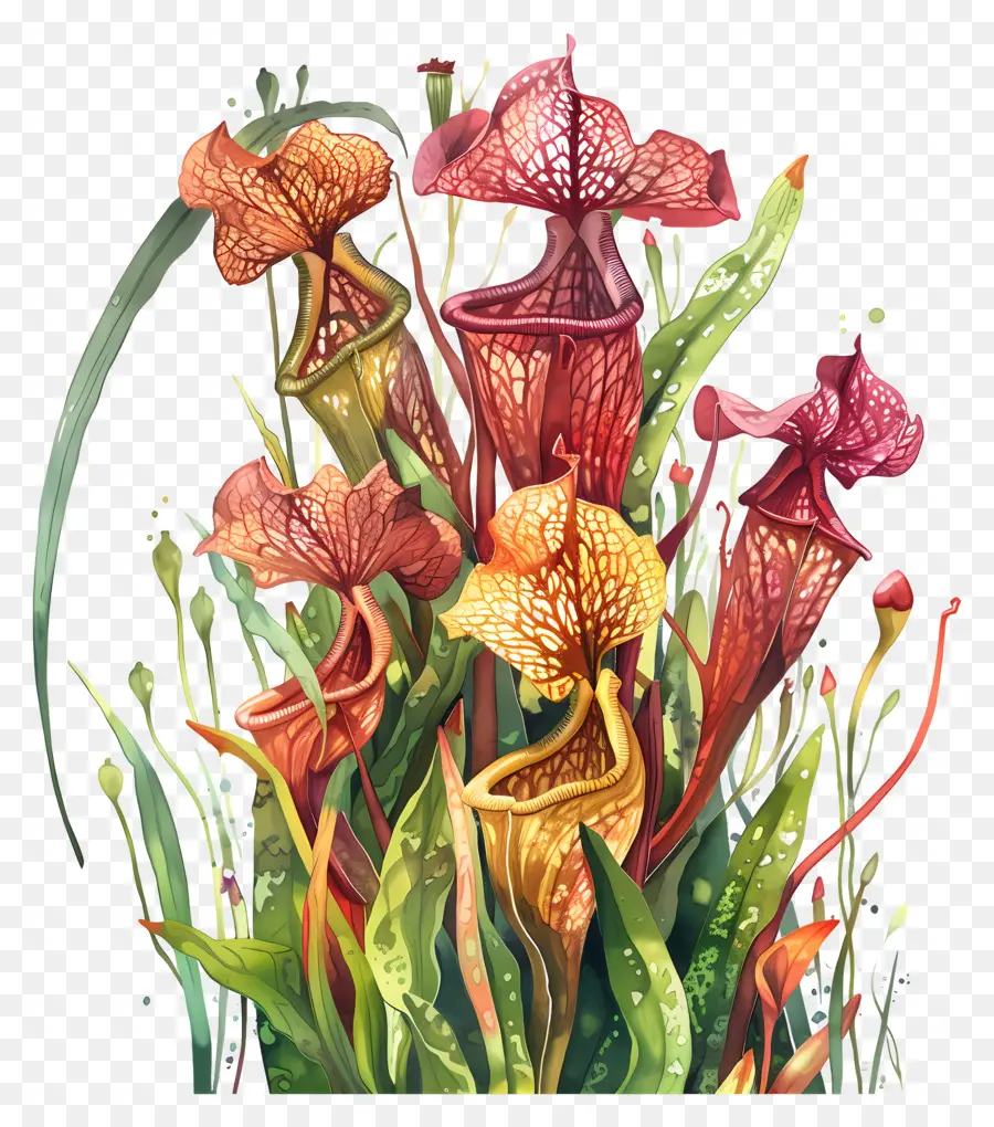 Jarro De Planta，Orquídeas PNG