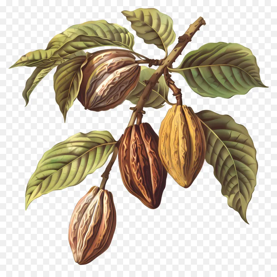 Galho De árvore De Cacau，árvore De Chocolate PNG