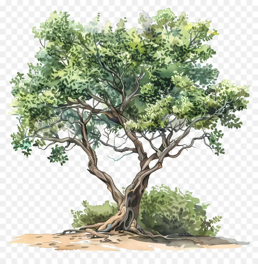 Árvore De Sândalo，árvore De Pintura PNG