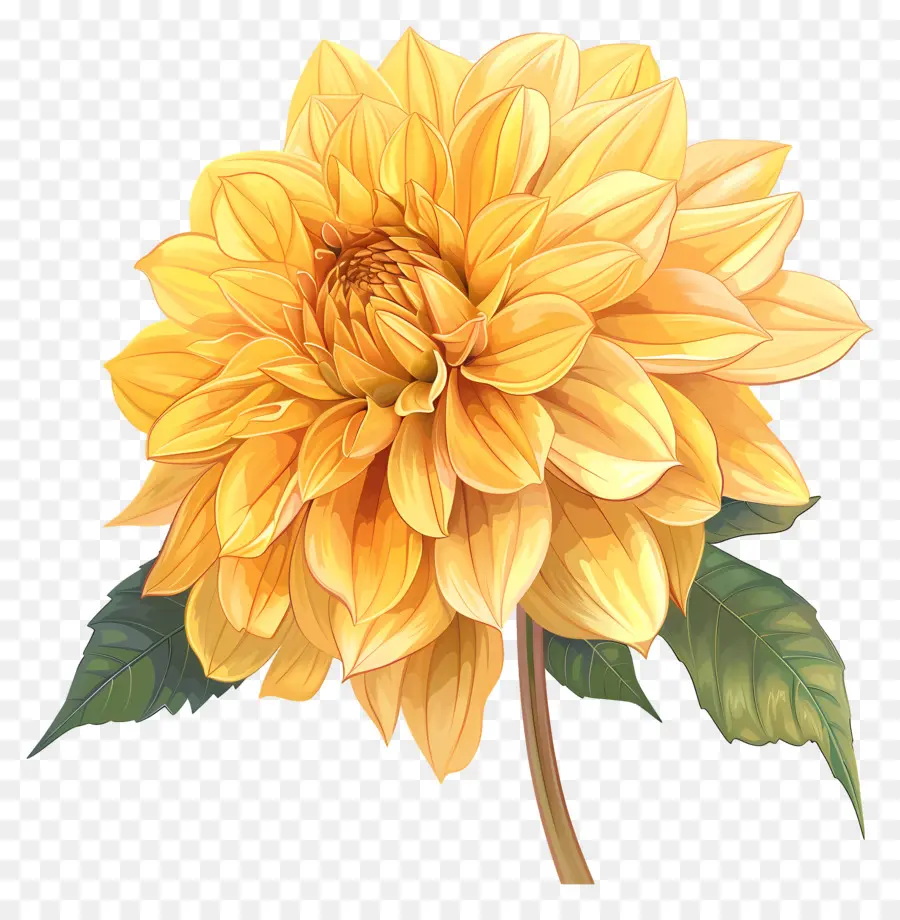 Flor Da Dahlia Amarelo，Flor Amarela PNG