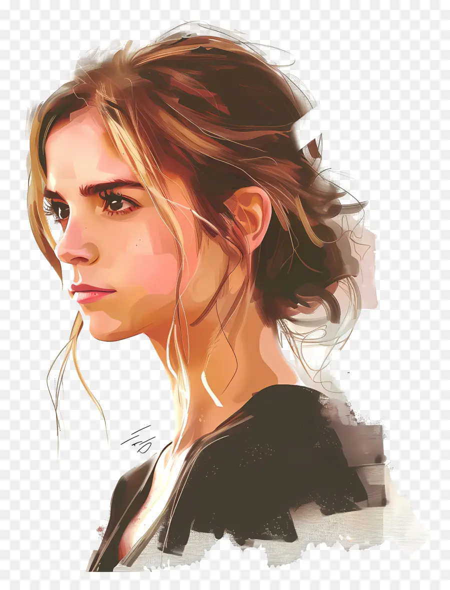 Emma Watson，Pintura Digital PNG