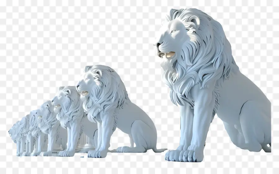 Leões，Lions Brancos PNG