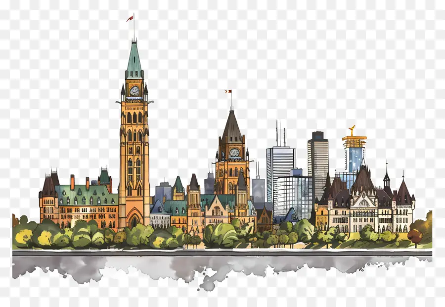 Skyline Da Cidade De Ottawa，O Horizonte Da Cidade PNG