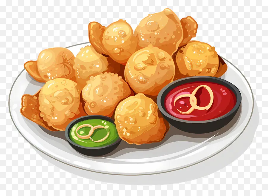 Panipuri，Salgadinhos Fritos PNG