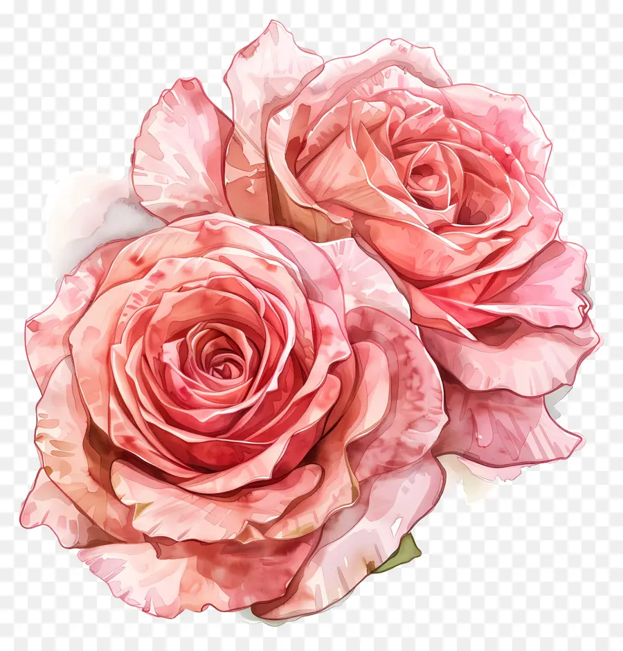 Double Delight Roses，Rosas Cor De Rosa PNG