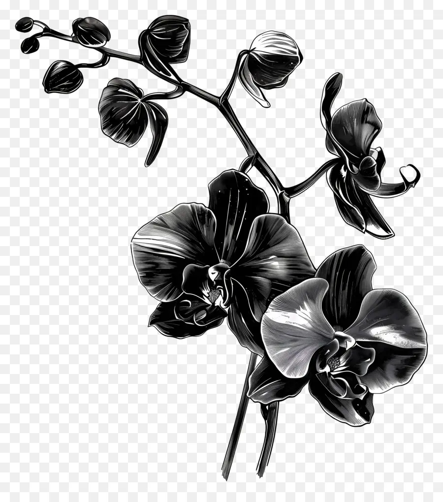 Orquídeas Negras，Orquídea PNG