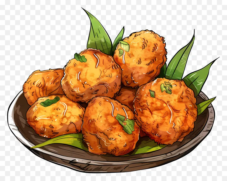 Batata Vada，Bolinhos Fritos PNG