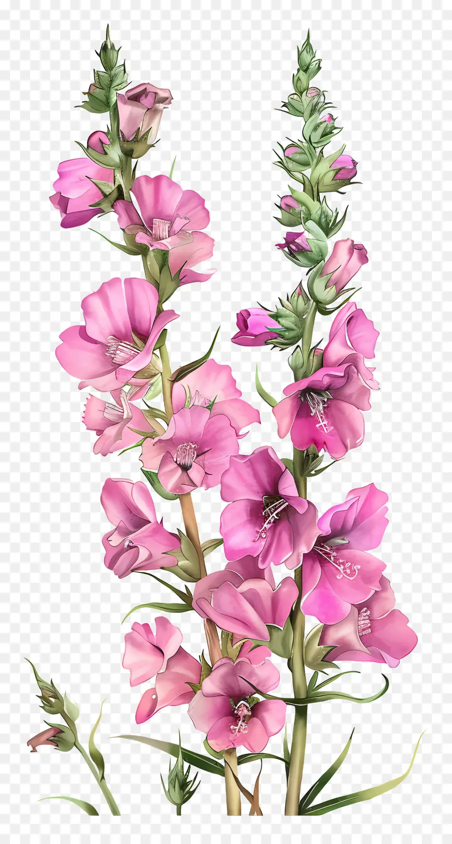 Flores De Snapdragons Rosa，Flor Rosa PNG
