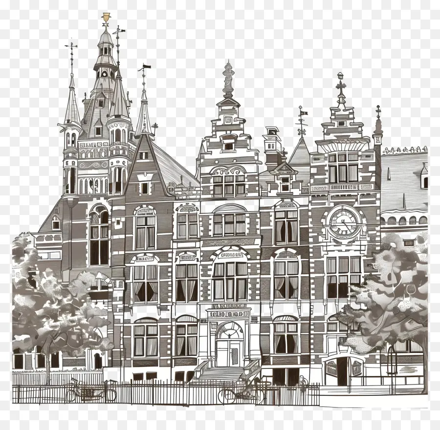 Rijksmuseum，Arquitetura Gótica PNG