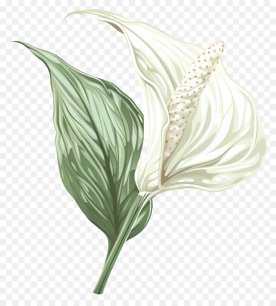 Lily De Paz única，Planta Branca De Caladium PNG