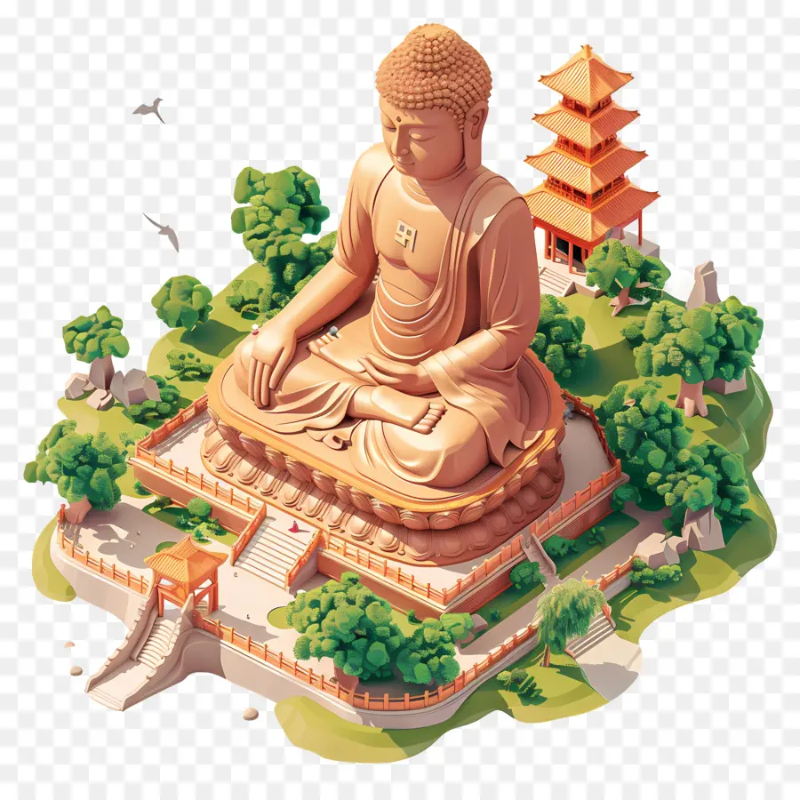 Buda Gigante，Estátua De Buda PNG