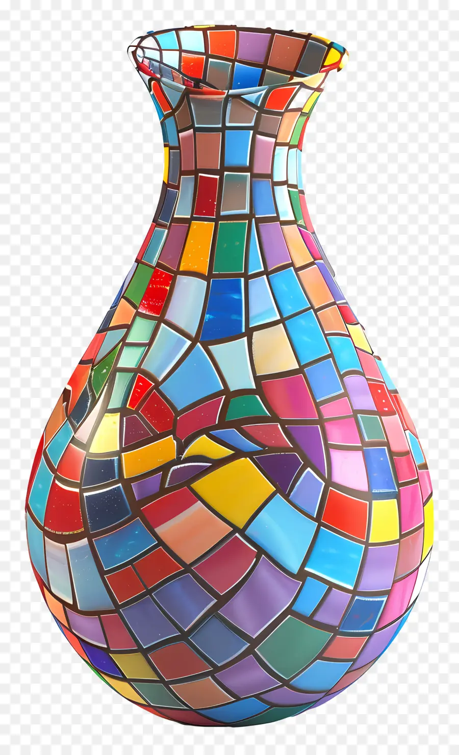 Vasico Em Mosaico，Vaso De Vidro PNG