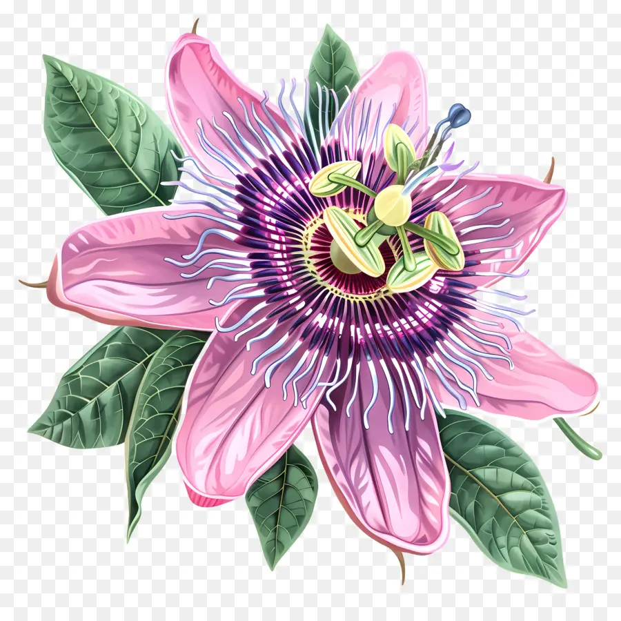 A Flor Da Paixão，Ilustração Floral PNG