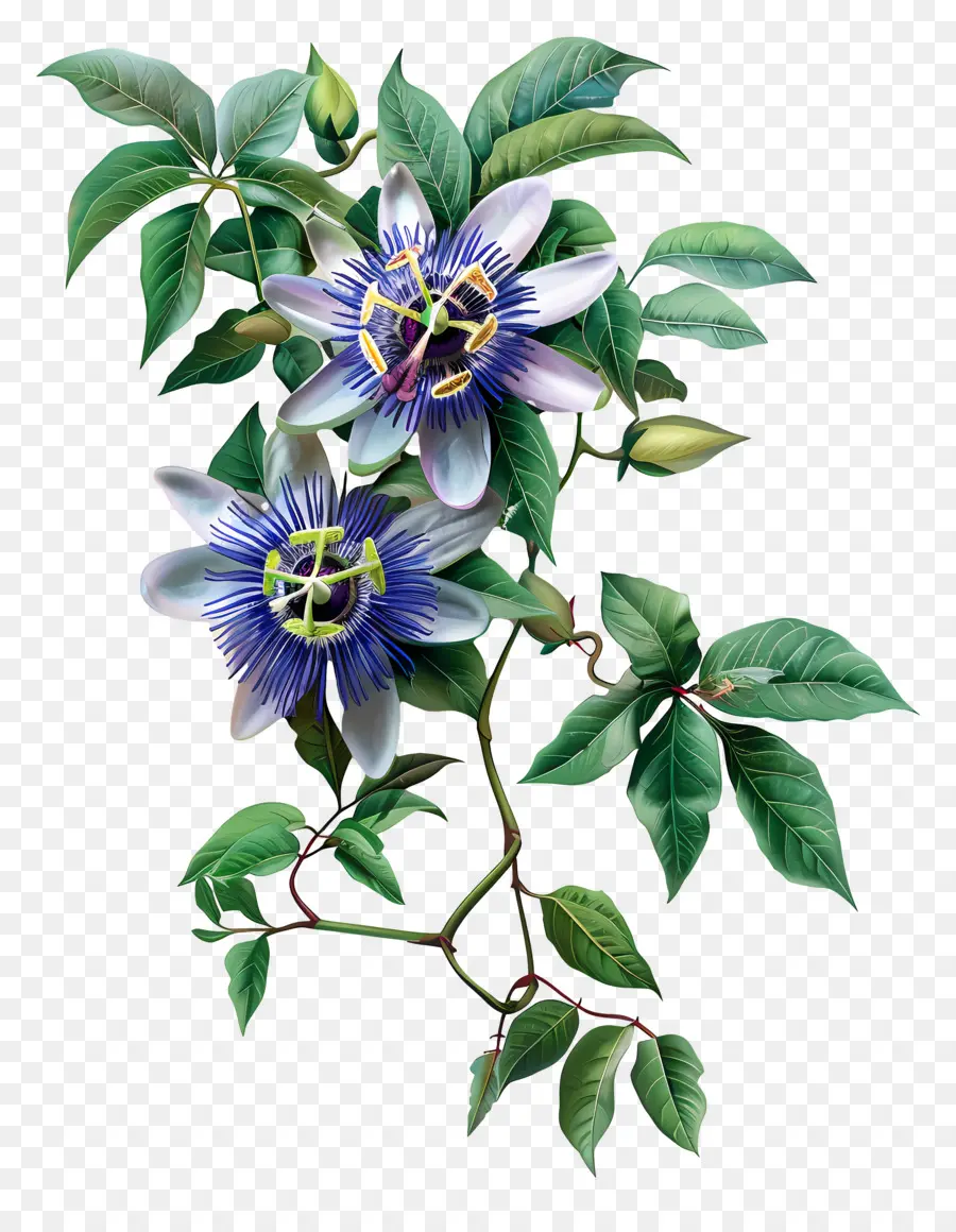 Videira Da Flor Da Paixão，Blue Passion Flower PNG