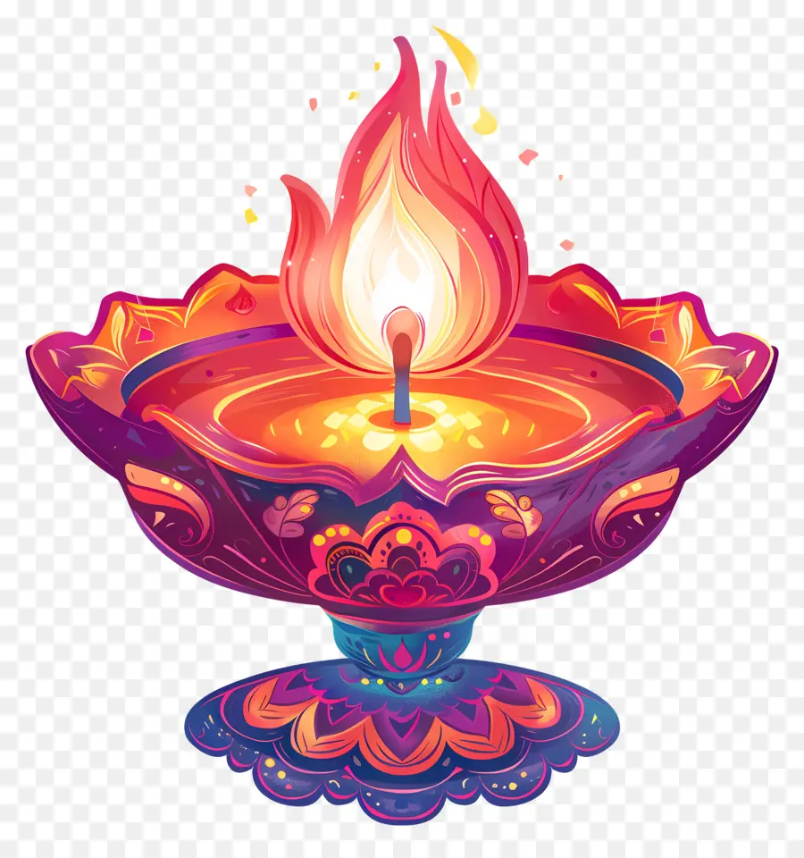 Lâmpada De Diwali，Fogo PNG