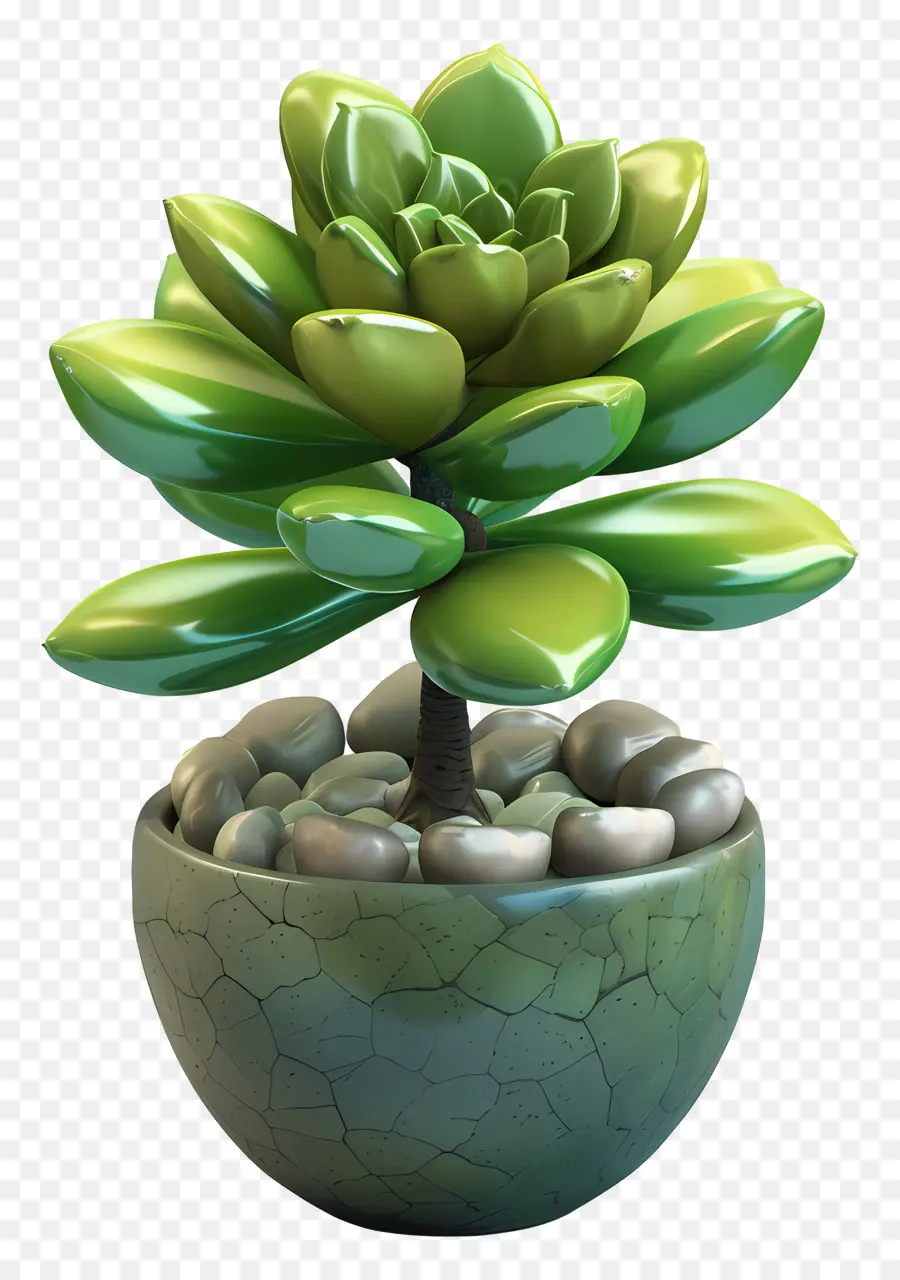 Flor De Jade Em Vasos，Plantas Verdes PNG