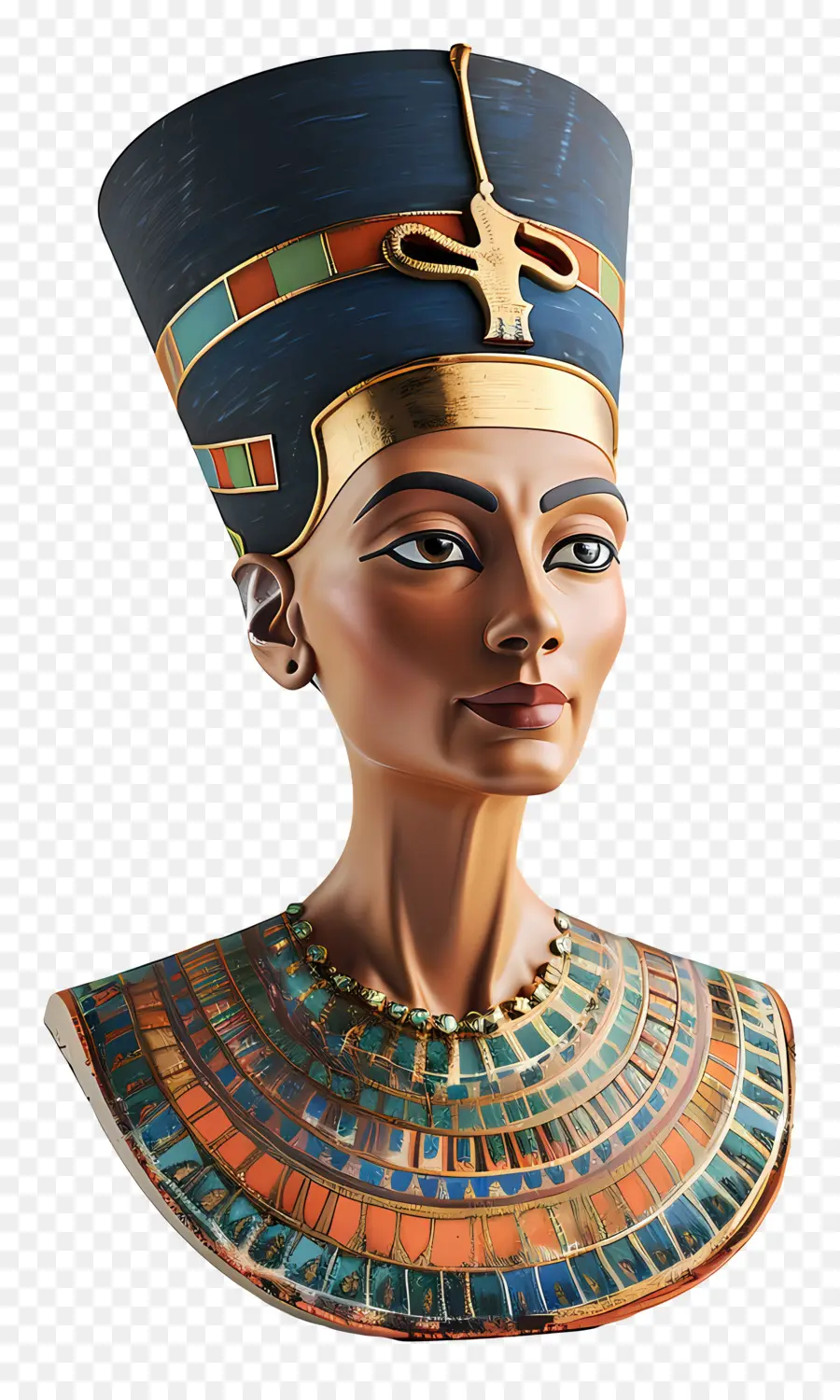 Busto De Nefertiti，Retrato Da Mulher Egípcia PNG