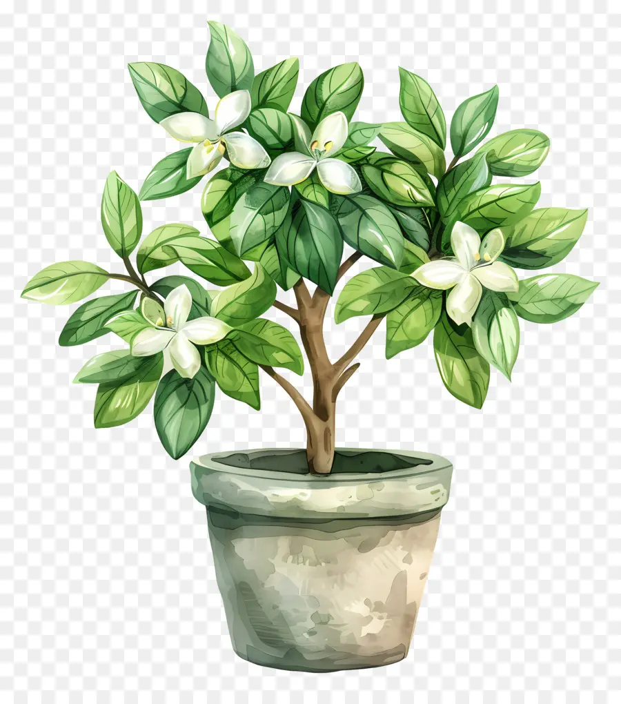 Flor De Jade Em Vasos，Vaso De Flores PNG