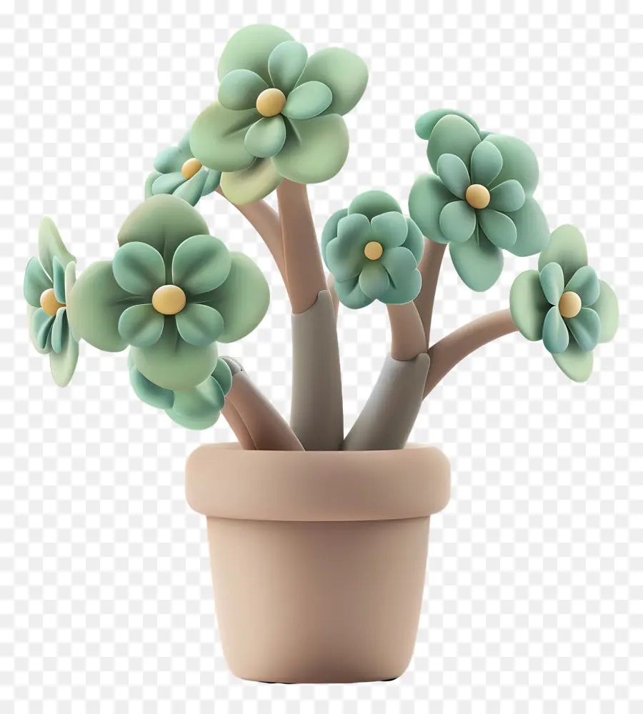 Flor De Jade Em Vasos，Planta De Vaso PNG