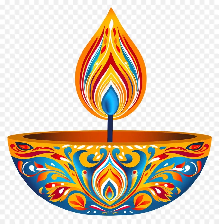 Lâmpada De Diwali，Vela Acesa PNG