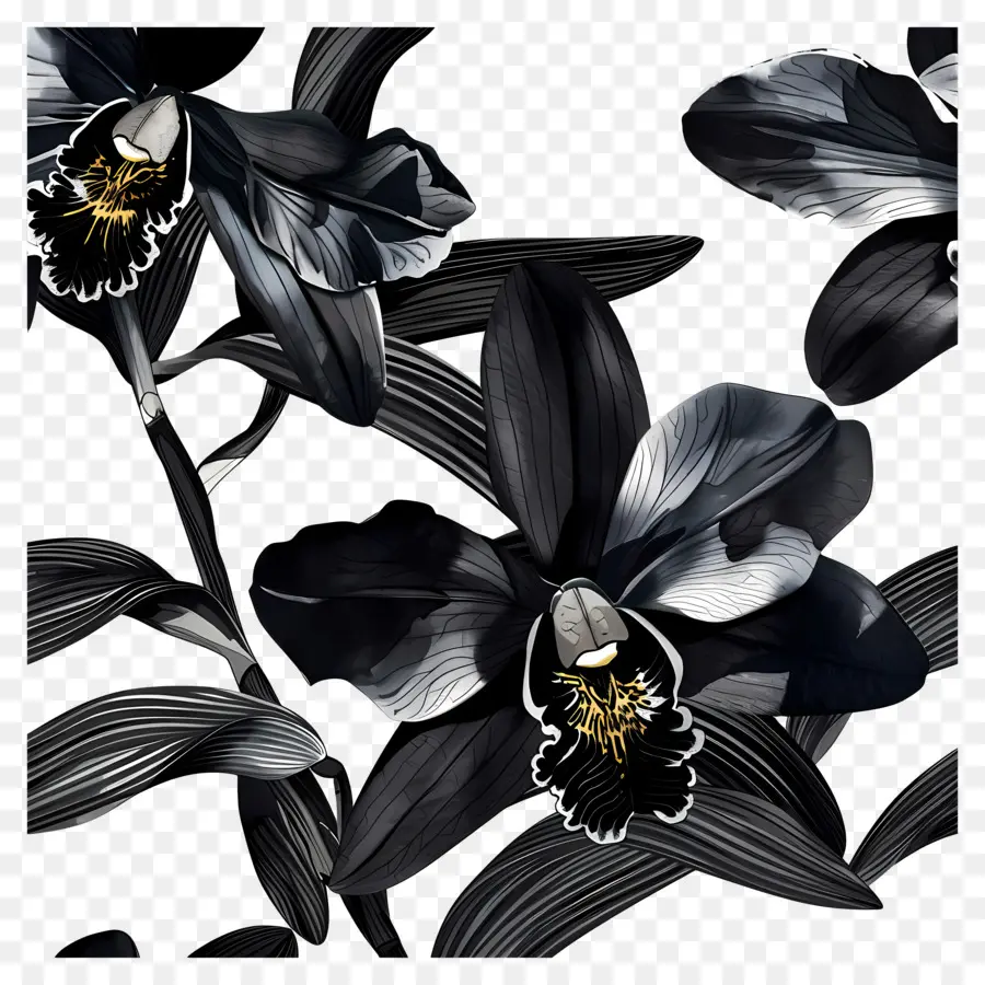 Orquídeas Negras，Orquídeas PNG