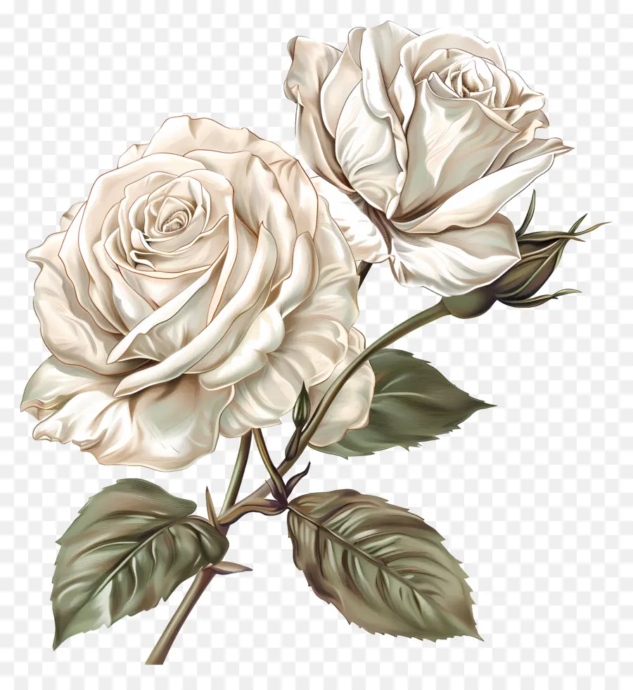 Rosas Brancas，A Visualização Aproximada PNG