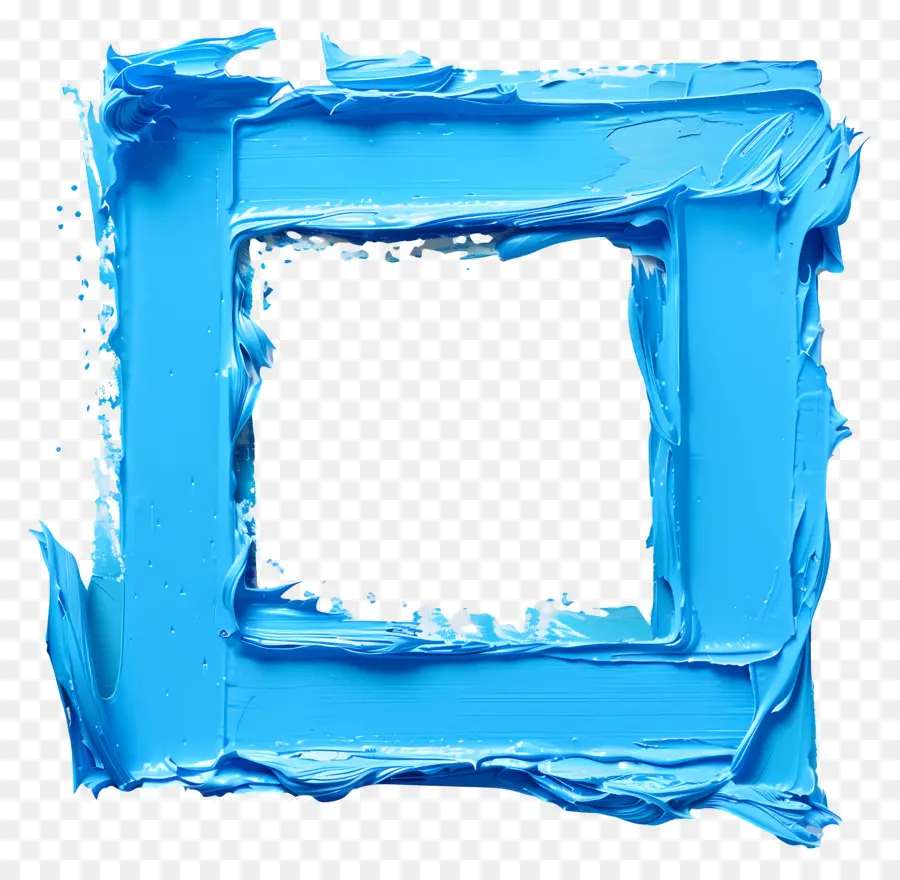 Quadro Azul Quadrado，O Paint Splatter PNG