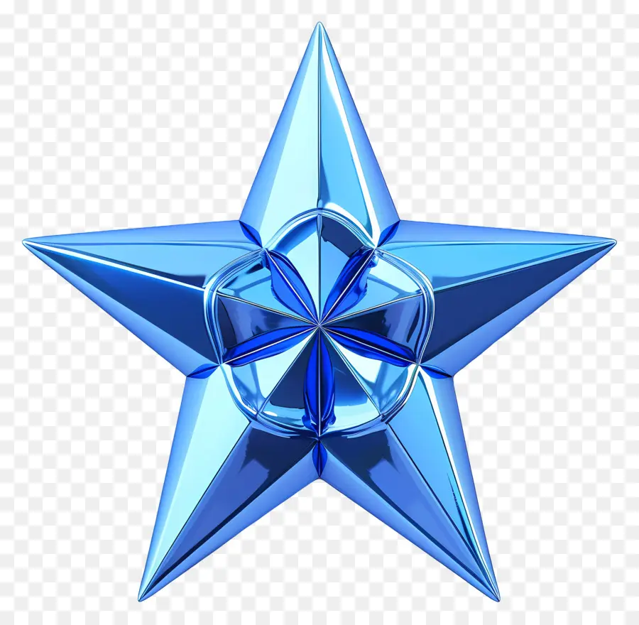 Estrela Azul，Superfície Metálica PNG