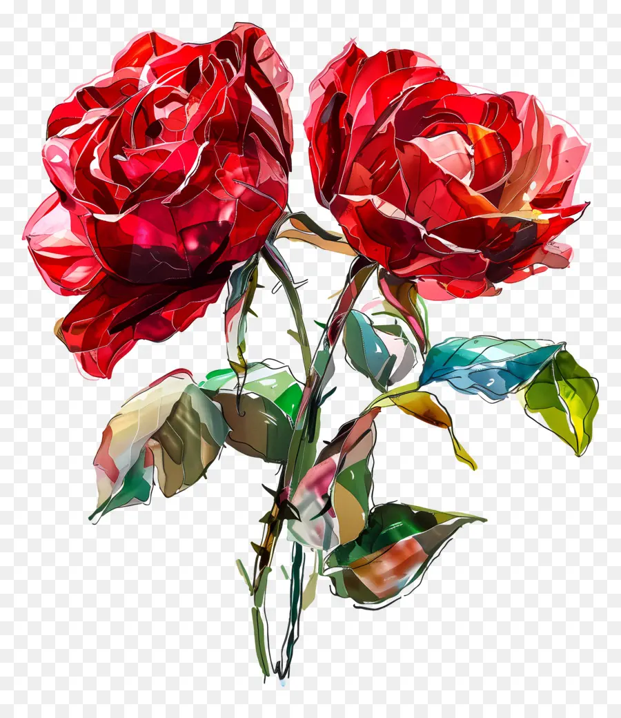 Rosas Vermelhas，Arranjo Floral PNG