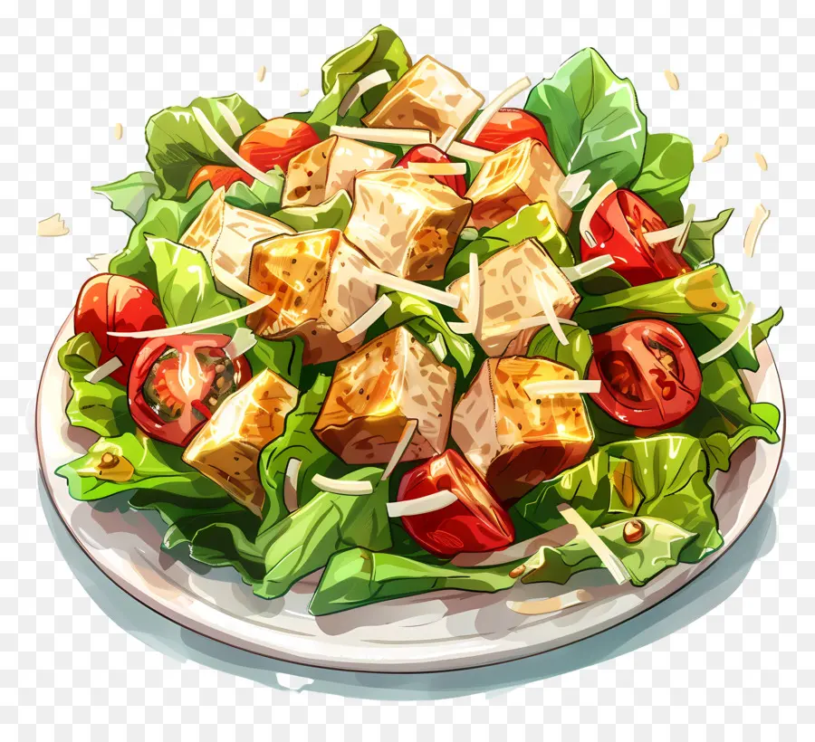 Salada César，Salada Caesar De Frango PNG