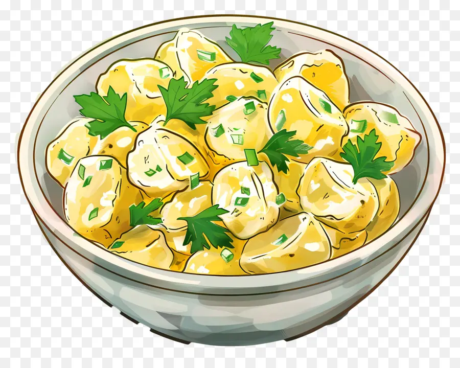 Salada De Batata，Tigela PNG