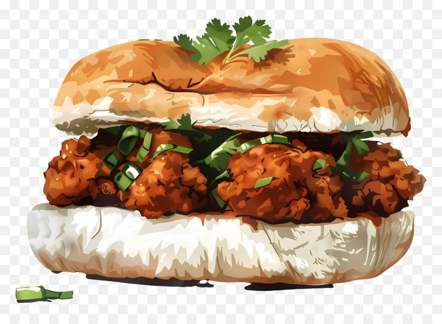 Vada Pav，Hambúrguer De Frango PNG