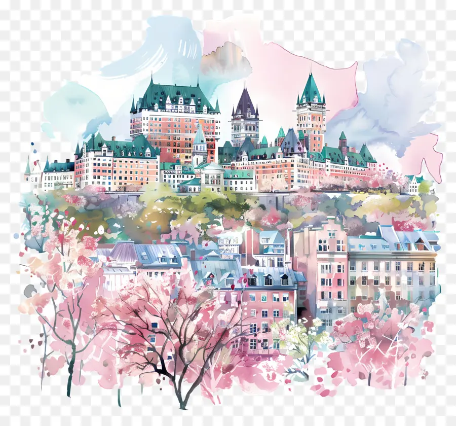 A Cidade De Quebec Horizonte，O Horizonte Da Cidade PNG