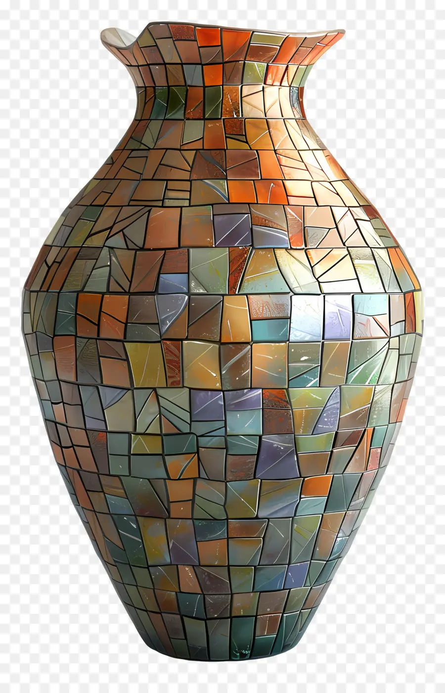 Vasico Em Mosaico，Vaso De Cerâmica Grande PNG
