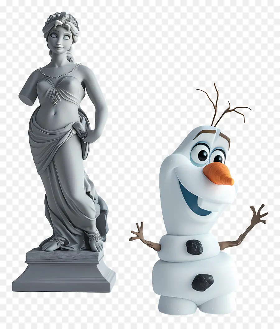 Congelados Olaf，Estátua PNG