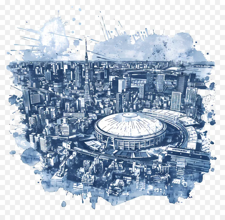 Tokyo Dome，O Horizonte Da Cidade PNG