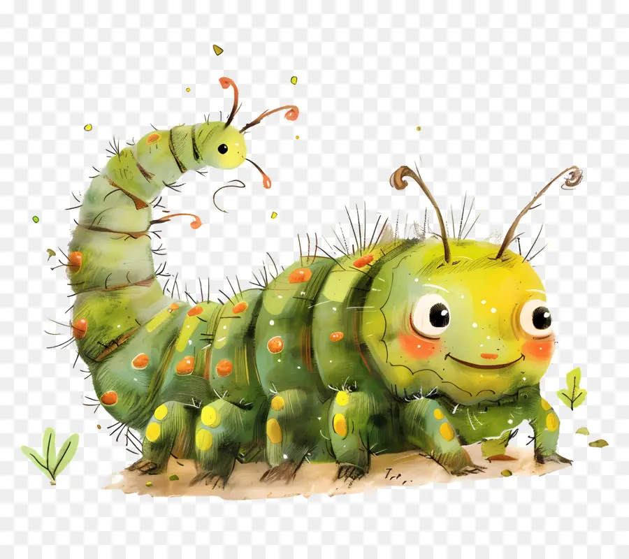 Caterpillar，Cartoon Caterpillar PNG