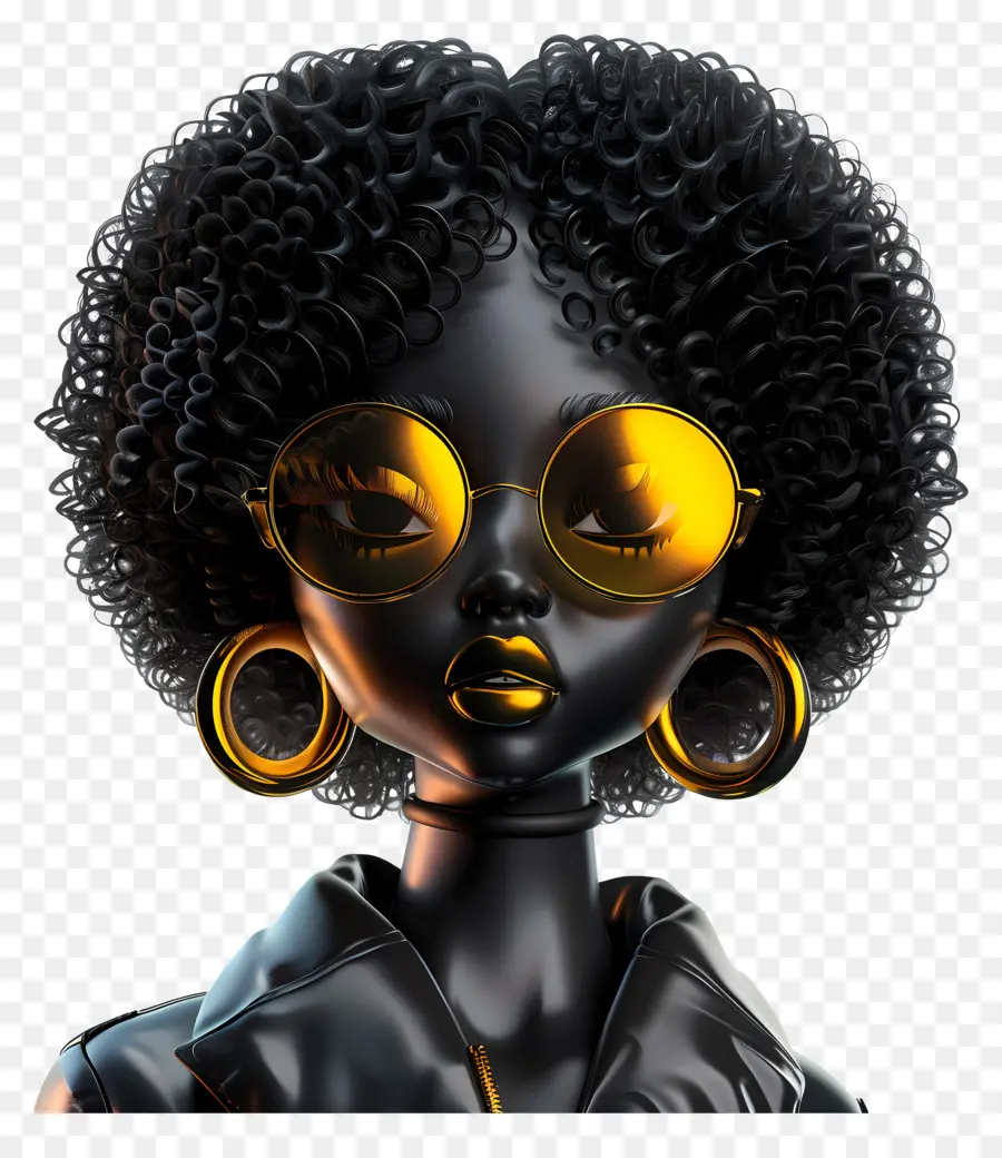 Garota Negra Afro，Mulher Negra PNG
