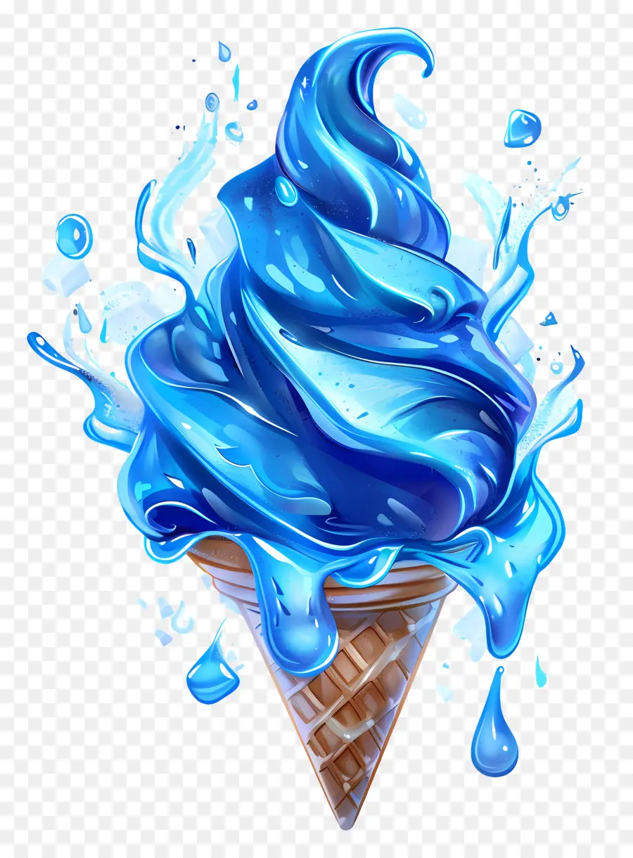 Blue Ice Cream，Chantilly PNG