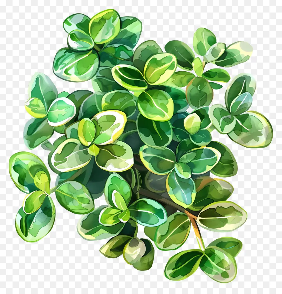 Planta De Jade Ripple，Folhas Verdes PNG