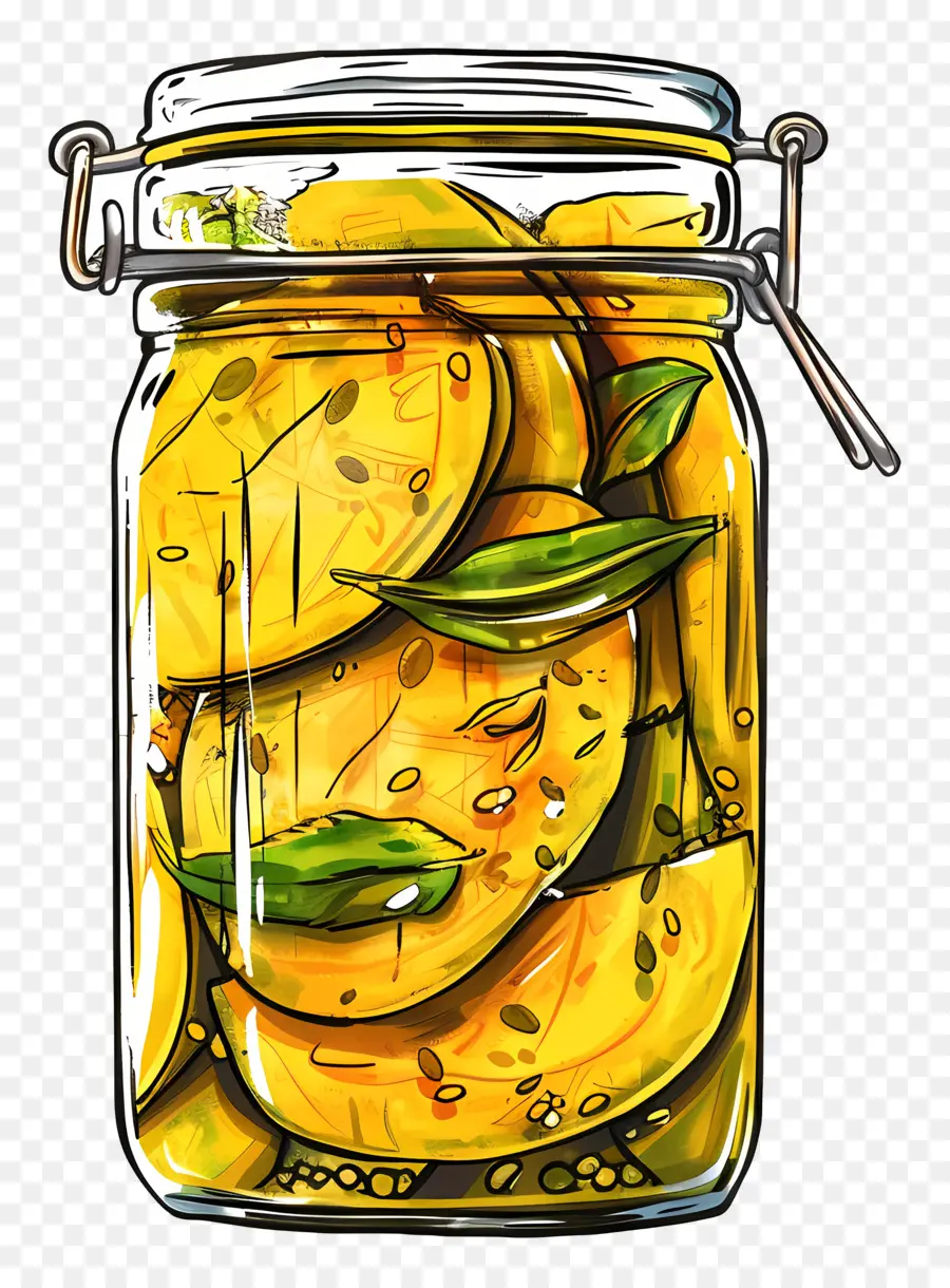 Jar Mango Pickle，Limão PNG