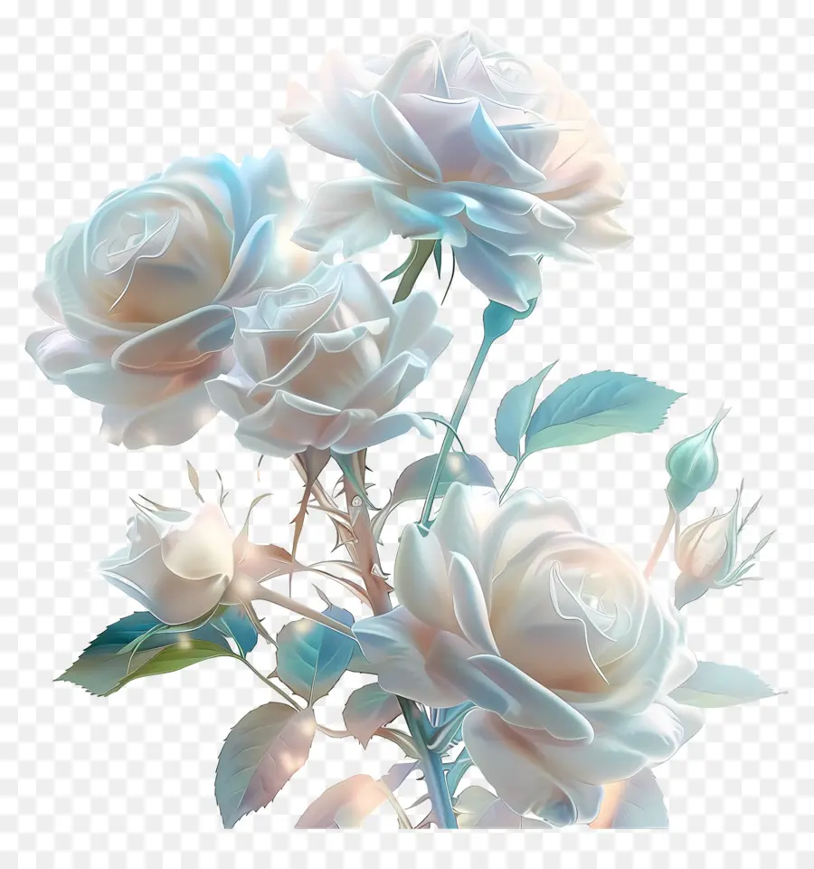 Rosas Brancas，Rosas Cor De Rosa PNG