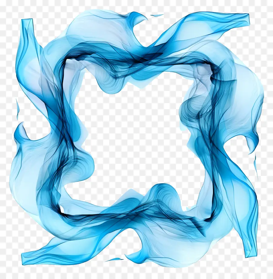 Quadro Azul Quadrado，Anel De Fumaça PNG