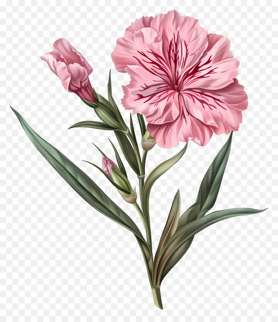 Flor De Dianthus，Flor Rosa PNG