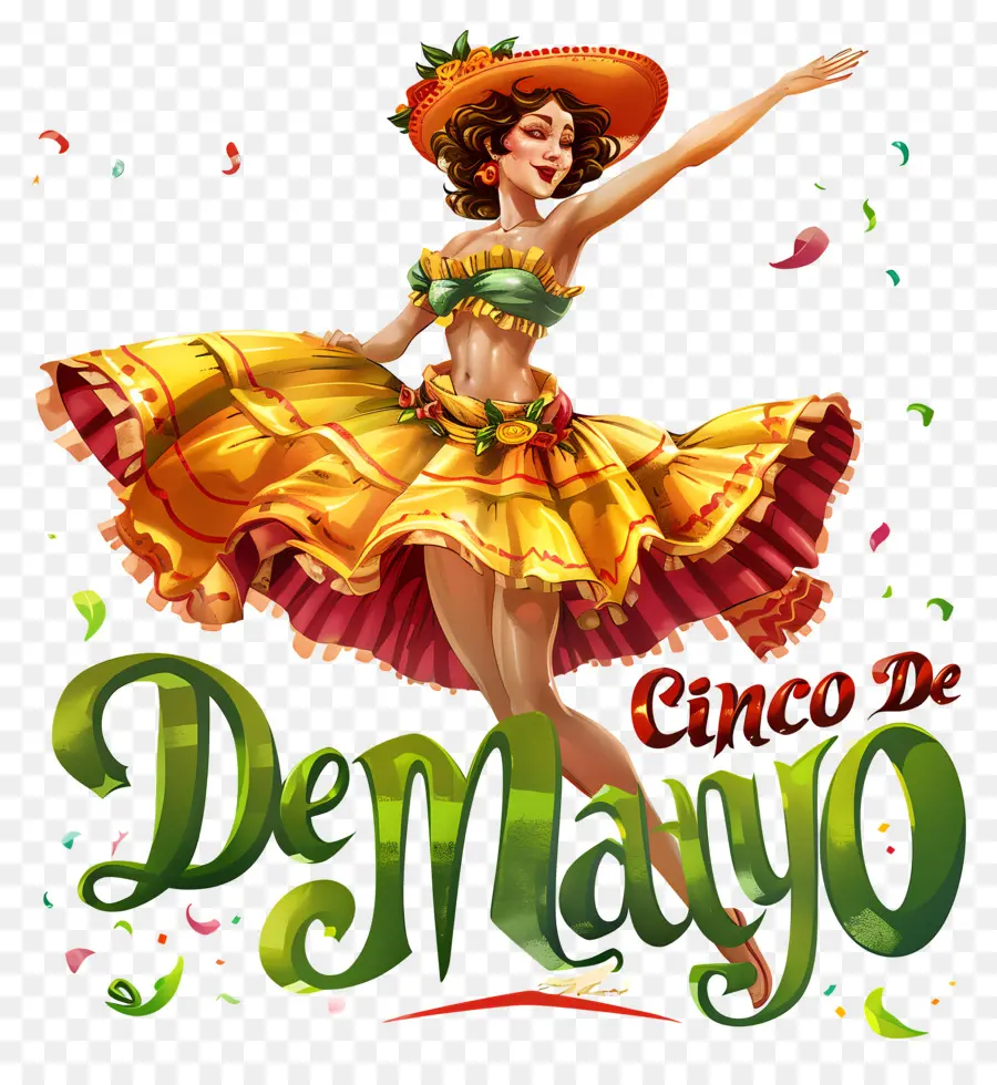 Cinco De Mayo，A Dança Da Mulher PNG