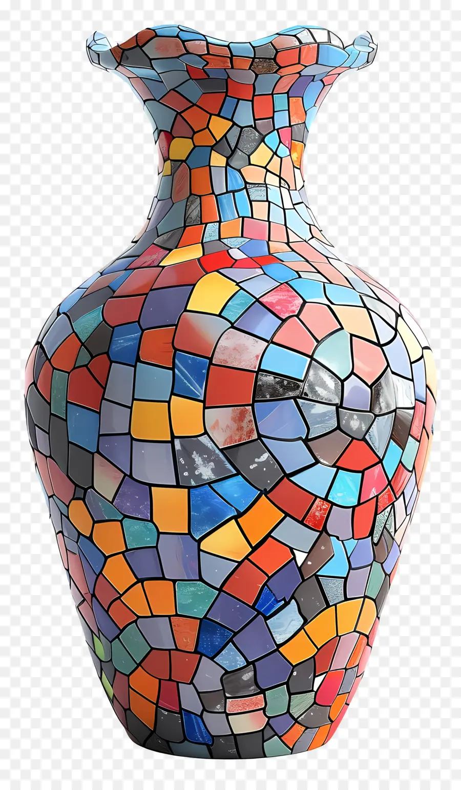 Vasico Em Mosaico，Vaso Colorido PNG