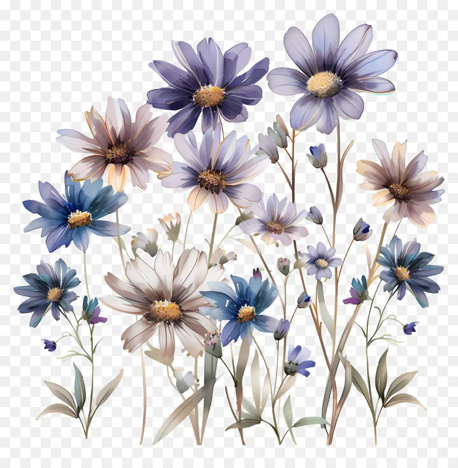 Daisies Flowers，Margaridas PNG
